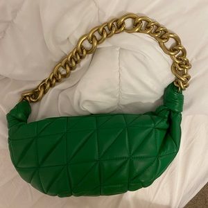 ZARA green shoulder bag